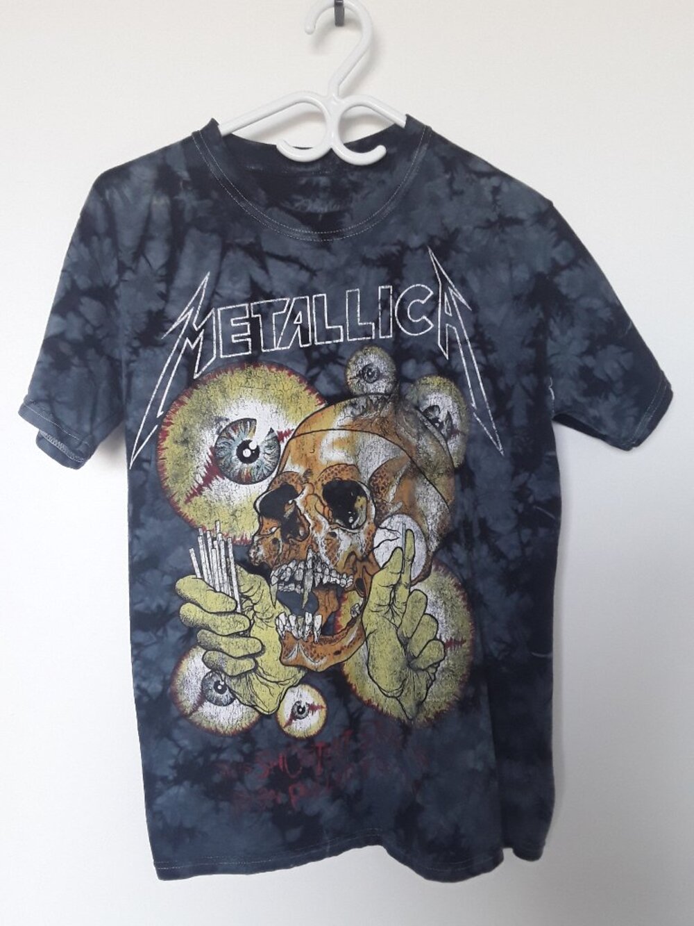 Metallica The Shortest Straw Double Sided Pushhead Tie Dye T-Shirt Adult Size L?